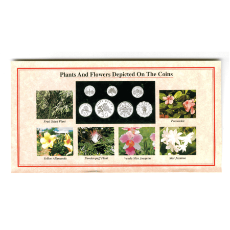 Image of 36.96 Gram Singapore Plants & Flowers Sterling Silver Proof Coin Set 1994