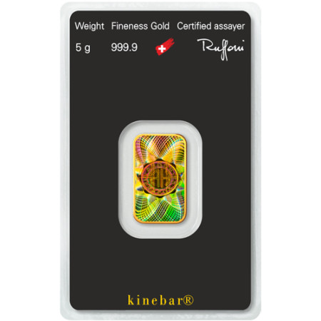 Gold 5 gram Argor-Heraeus Kinebar Image of Gold 5 gram Argor-Heraeus Kinebar