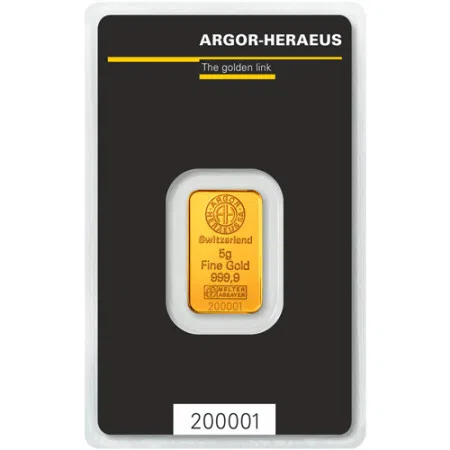 Gold 5 gram Argor-Heraeus Kinebar