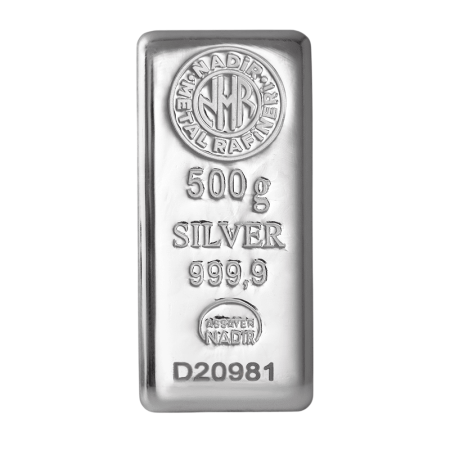 500 Gram Nadir Silver Cast Bar