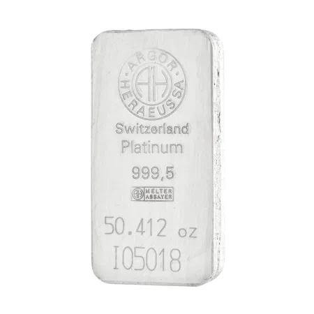 Image of 50 oz Argor-Heraeus Platinum Ingot 999.5% Purity