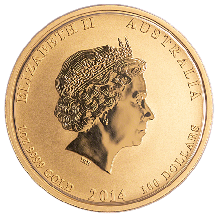2014 1 oz Australian Lunar Series "Year of the Horse" Gold Bullion Coin Image of 2014 1 oz Australian Lunar Series "Year of the Horse" Gold Bullion Coin
