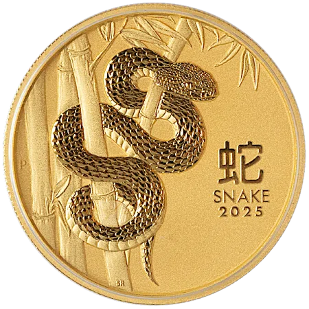 1 Oz Australian Lunar Series "Year of the Snake" Gold Coin (2025)