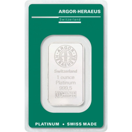 Image of 1 Oz Argor-Heraeus Platinum Minted Bar