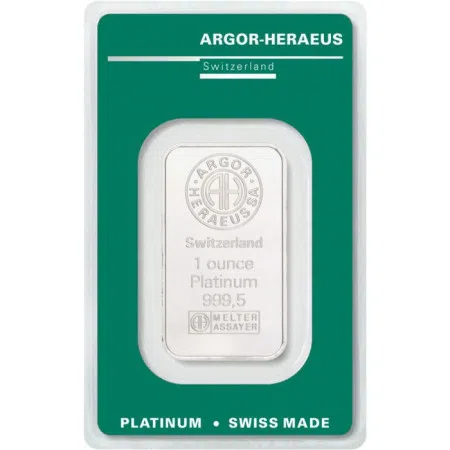 1 Oz Argor-Heraeus Platinum Minted Bar