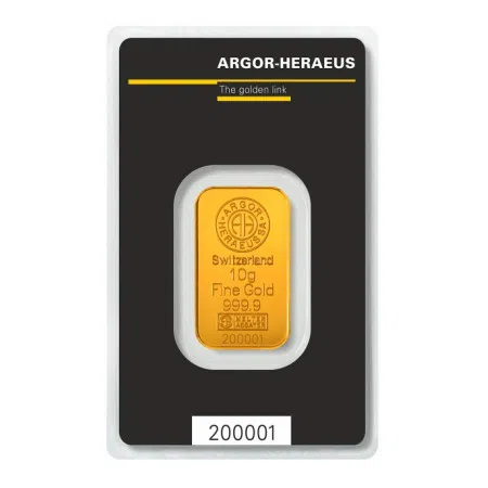 Gold 10 gram Argor-Heraeus Kinebar