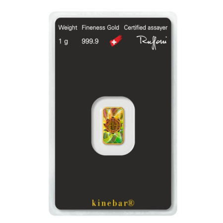 Gold 1 gram Argor-Heraeus Kinebar Image of Gold 1 gram Argor-Heraeus Kinebar