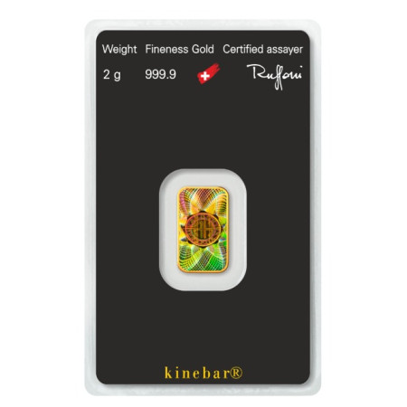 Gold 2 gram Argor-Heraeus Kinebar Image of Gold 2 gram Argor-Heraeus Kinebar