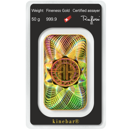 Image of Gold 50 gram Argor-Heraeus Kinebar