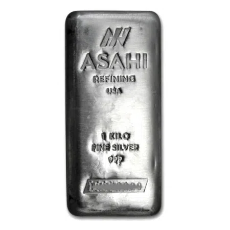 1 kilo Asahi USA Silver Cast Bar 