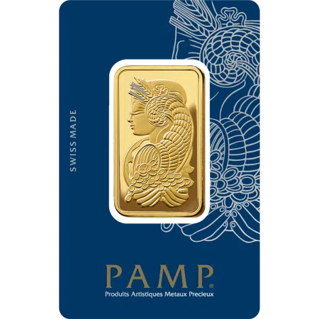 1 Oz PAMP Suisse Lady Fortuna Gold Minted Bar