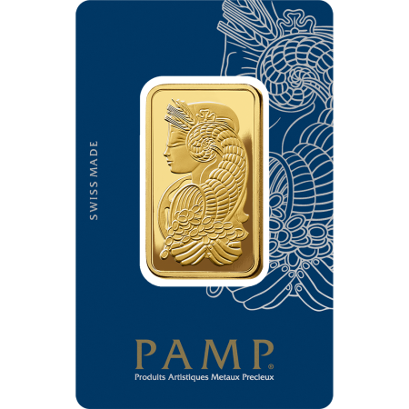 Image of 1 Oz PAMP Suisse Lady Fortuna Gold Minted Bar