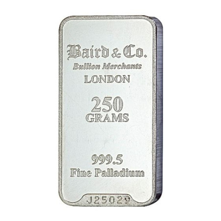 Image of Palladium Minted Bar - 250 grams 999.5%