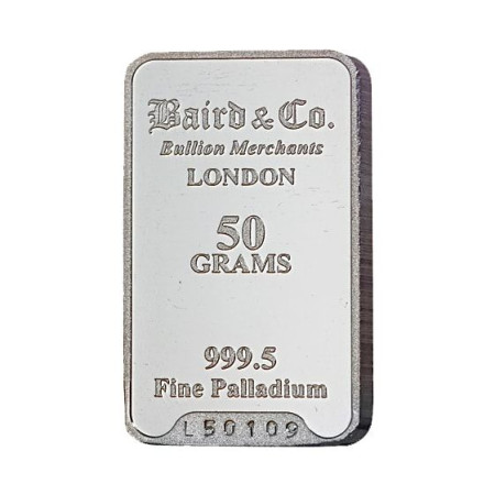 Image of Palladium Investment Bar - 50 grams 999.5%