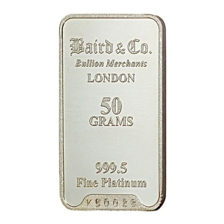 Image of Platinum Investment Bar - 50 grams, 999.5% Pt
