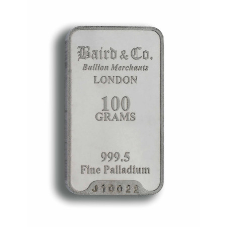 Image of Palladium Minted Bar - 100 grams 999.5%
