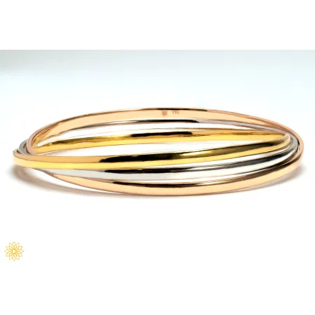 Gold Trinity Bangle 18K, 75%, 2.8cm, 21cm, 41 gram