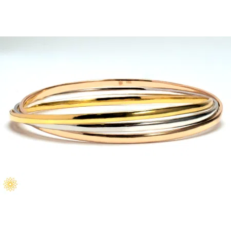 Image of Gold Trinity Bangle 18K, 75%, 2.8cm, 21cm, 41 gram