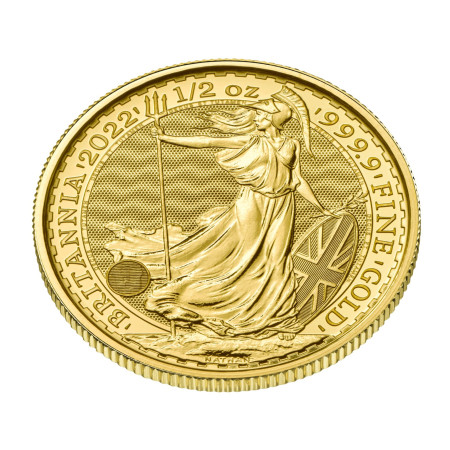 1/2 oz UK Britannia Gold Coin 2022 Image of 1/2 oz UK Britannia Gold Coin 2022