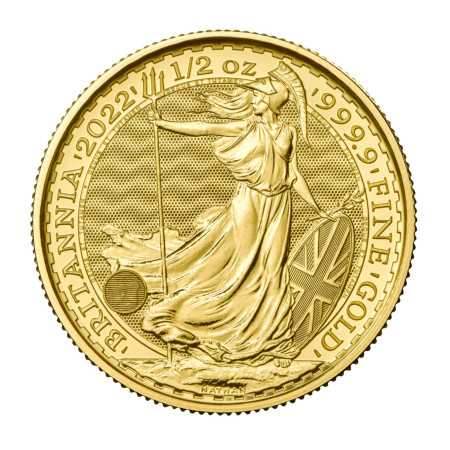 Image of 1/2 oz UK Britannia Gold Coin 2022