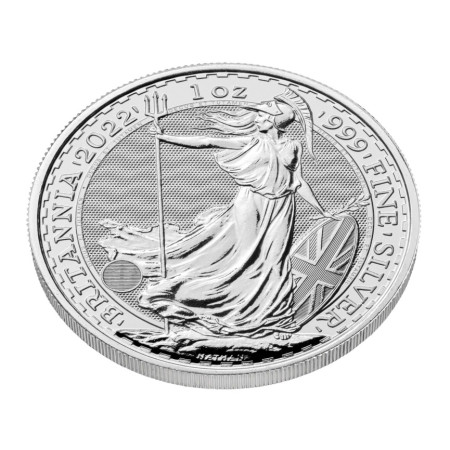 1 Oz UK Britannia Silver QE II Coin 2022 Image of 1 Oz UK Britannia Silver QE II Coin 2022