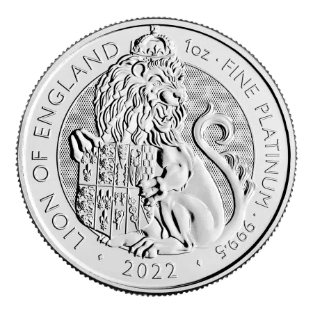 1 Oz Tudor Beasts Platinum Lion Coin 2022 