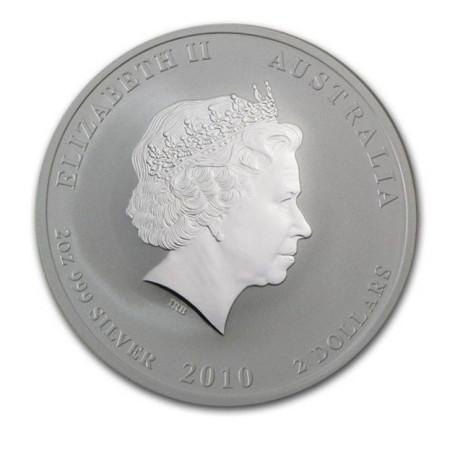 2 Oz Australian Year of the Tiger .999 Silver Coin (2010) Series II Image of 2 Oz Australian Year of the Tiger .999 Silver Coin (2010) Series II