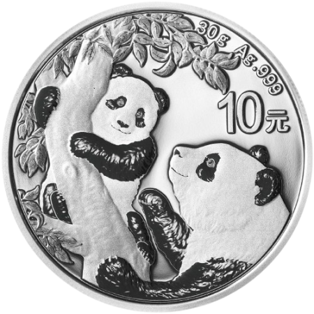 30 gram China Panda .999% Fine Silver Coin 2021 (In Capsule)