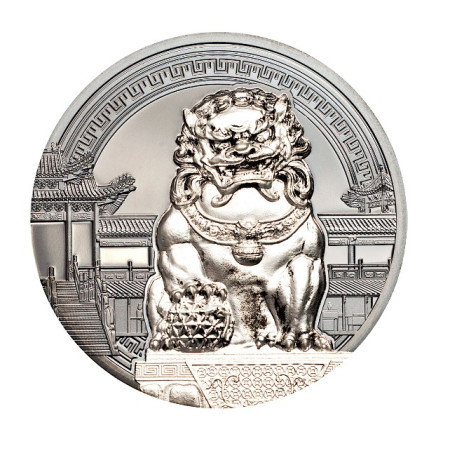Chinese Guardian Lions - 2 x 2oz Proof Coin Set (With Box & COA) | Indigo Precious Metals Image of Chinese Guardian Lions - 2 x 2oz Proof Coin Set (With Box & COA) | Indigo Precious Metals