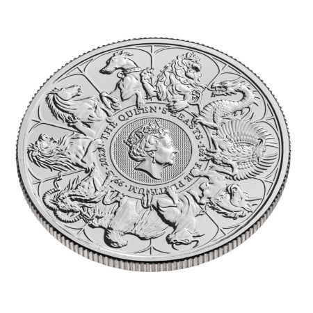 1 Oz Queen's Beast Completer Platinum Coin 2022 Image of 1 Oz Queen's Beast Completer Platinum Coin 2022