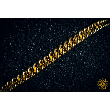 Gold Cuban Link Twisted Bracelet 24k, 999%, 8mm, 17.5 cm, 45g Image of Gold Cuban Link Twisted Bracelet 24k, 999%, 8mm, 17.5 cm, 45g