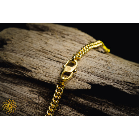 Gold Cuban Link Twisted Chain Necklace 24k, 999%, 1.5mm, 64.5cm, 101.5 gram Image of Gold Cuban Link Twisted Chain Necklace 24k, 999%, 1.5mm, 64.5cm, 101.5 gram