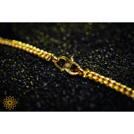 Gold Cuban Link Twisted Chain Necklace 24k, 999%, 1.5mm, 64.5cm, 101.5 gram Image of Gold Cuban Link Twisted Chain Necklace 24k, 999%, 1.5mm, 64.5cm, 101.5 gram