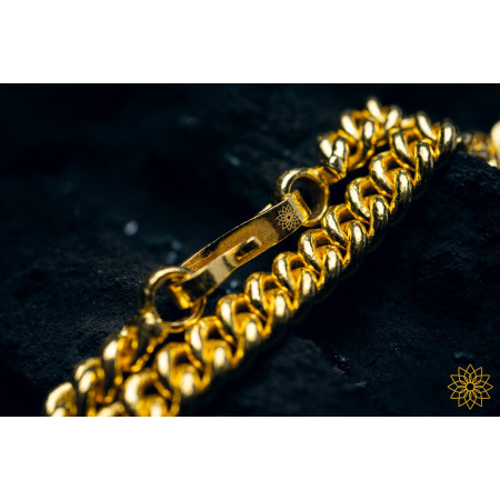Gold Cuban Link Twisted Chain Necklace 24k, 999%, 2mm, 47.6cm, 129.9 gram Image of Gold Cuban Link Twisted Chain Necklace 24k, 999%, 2mm, 47.6cm, 129.9 gram
