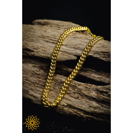 Gold Cuban Link Twisted Chain Necklace 24k, 999%, 2mm, 48 cm, 132.1 gram Image of Gold Cuban Link Twisted Chain Necklace 24k, 999%, 2mm, 48 cm, 132.1 gram