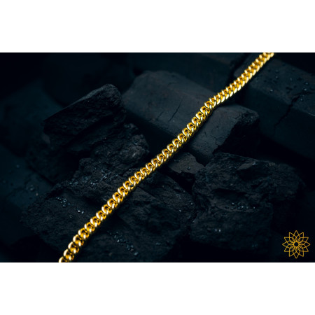Gold Cuban Link Twisted Chain Necklace 24k, 999%, 2mm, 48cm, 129.3 gram Image of Gold Cuban Link Twisted Chain Necklace 24k, 999%, 2mm, 48cm, 129.3 gram