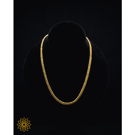 Gold Cuban Link Twisted Chain Necklace 24k, 999%, 2mm, 47.6cm, 129.9 gram Image of Gold Cuban Link Twisted Chain Necklace 24k, 999%, 2mm, 47.6cm, 129.9 gram