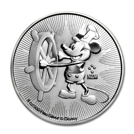 Image of 1 oz Niue Disney Mickey Mouse "Steamboat Willie" .999% Fine Silver Coin BU 2017