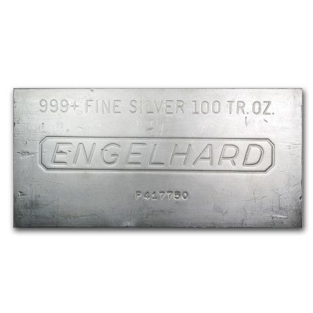 Image of 100 oz Engelhard Silver Cast Bar