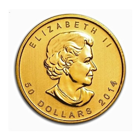 1 Toz Canadian Gold Maple Year 2014 Image of 1 Toz Canadian Gold Maple Year 2014