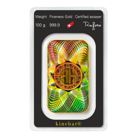 100 gram Argor-Heraeus Gold Kinebar Image of 100 gram Argor-Heraeus Gold Kinebar
