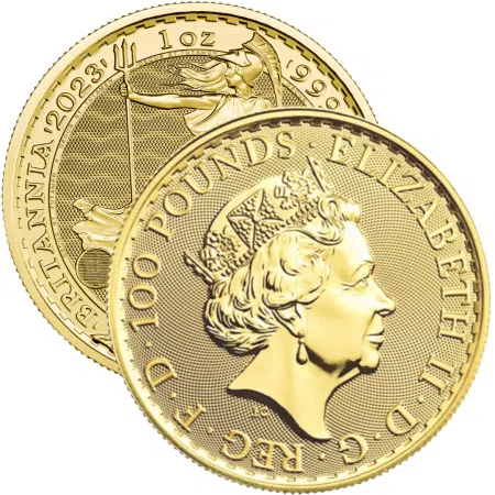 1 Oz UK Britannia Gold Coin 2023 Queen Elizabeth II