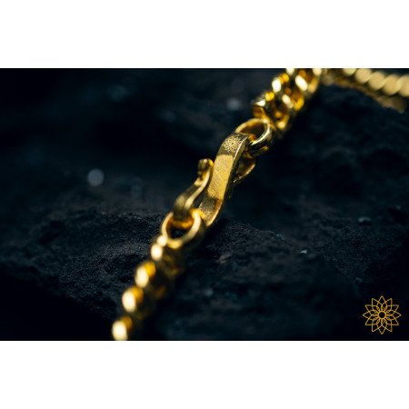 Gold Cuban Link Twisted Chain Necklace 24k, 999%, 2mm, 47.6cm, 129.9 gram Image of Gold Cuban Link Twisted Chain Necklace 24k, 999%, 2mm, 47.6cm, 129.9 gram