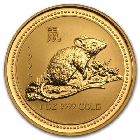 Image of 1 Oz Australian Lunar Series "Year of the Rat" Gold Coin (1996) (Series 1)
