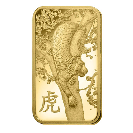 5 gram Gold Year 2022 PAMP Suisse Lunar Tiger (In Assay CertiCard) Image of 5 gram Gold Year 2022 PAMP Suisse Lunar Tiger (In Assay CertiCard)