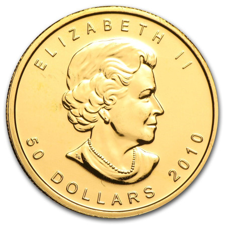 1 oz Canadian Maple Leaf Gold Coin 2010 Image of 1 oz Canadian Maple Leaf Gold Coin 2010