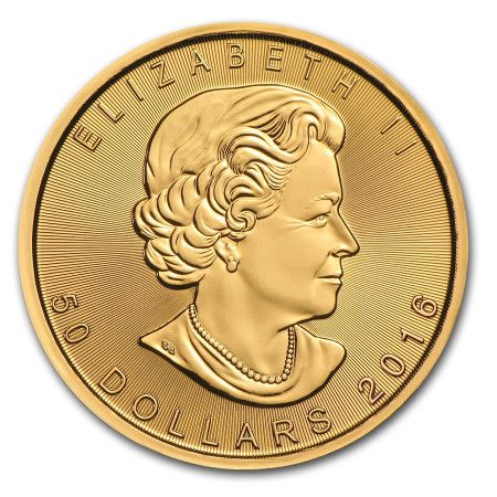 Image of 1 Toz Canadian Gold Maple Year 2016