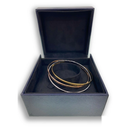 Gold Trinity Bangle 18K, 75%, 2.8cm, 20cm, 39.3 gram Image of Gold Trinity Bangle 18K, 75%, 2.8cm, 20cm, 39.3 gram
