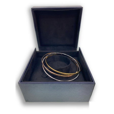 Gold Trinity Bangle, 18K, 75%, 20cm, 32.1 gram Image of Gold Trinity Bangle, 18K, 75%, 20cm, 32.1 gram