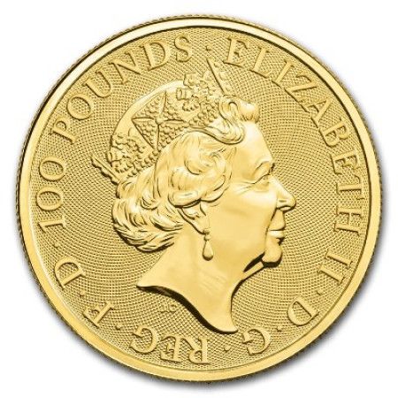 Image of 1/4 Oz Queen's Beast Black Bull of Clarence Gold Coin 2018